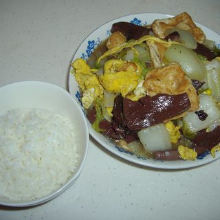 红白豆腐烩白菜
