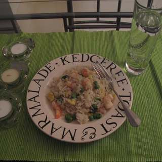 大蒜虾仁蛋炒饭