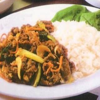 滑子菇菜花咖喱饭