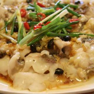 豆豉蒸超大黑翅鱼片