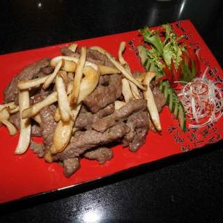 干煸杏鲍菇牛柳