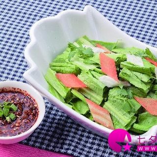 豉香莴笋叶拌花菜