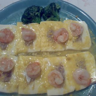 鲜虾蛋黄滑豆腐