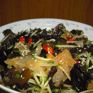 凉拌双色木耳