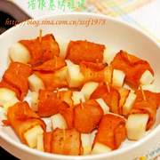 培根卷烤饵块