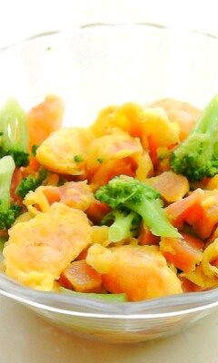 西兰花火腿炒虾仁