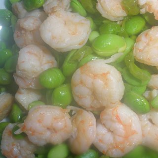 青豆炒虾仁