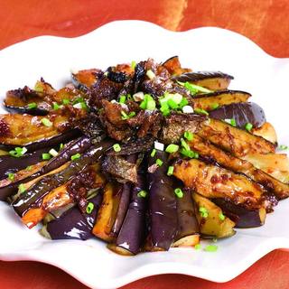 豆豉菱鱼蒸茄子