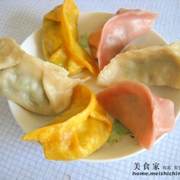 彩色牛肉馅蒸饺