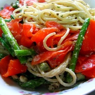 三文鱼芦笋意面