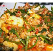 芫茜肉末烧辣豆腐