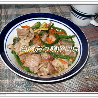 双色陈皮炒肉片