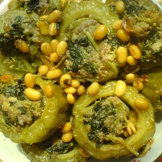 咸鱼苋菜酿苦瓜