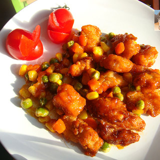 什锦三文鱼米粒