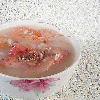 鲜虾腊鸡腿粥