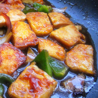 黑椒烧汁嫩豆腐