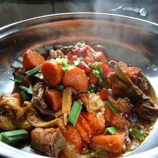 干锅鸡炖胡萝卜