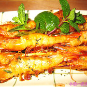 薄荷照烧烤虾