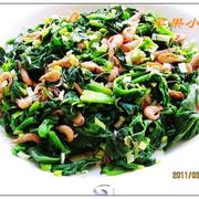 菠菜桃花虾