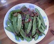 扁豆炒闽式腊肠