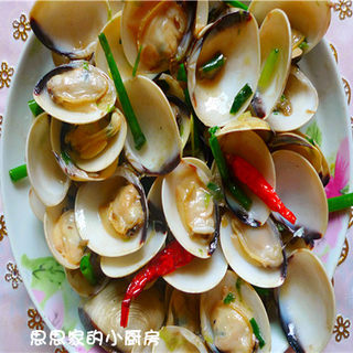 姜葱炒蛤蜊