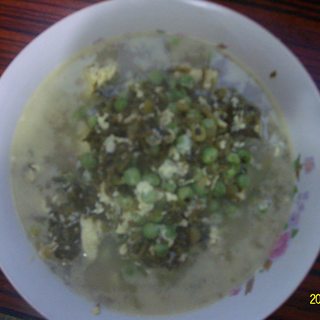 咸菜青豆鸡蛋汤