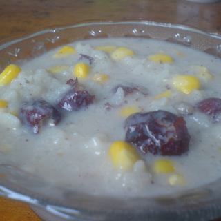 红枣玉米豆浆粥