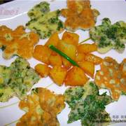 宝宝吃的香@@可爱造型~~芫茜鸡蛋饼