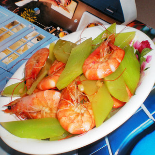 鲜虾莴笋片