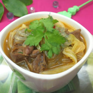 羊肉白菜粉条煲