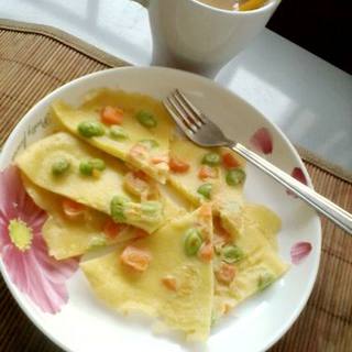 毛豆鸡蛋饼