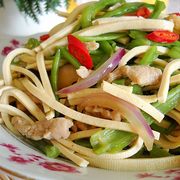 空心菜梗炒肉丝