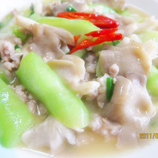 香炒丝瓜香菇猪肉末