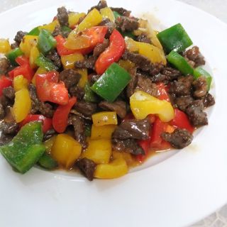 彩椒牛肉丁