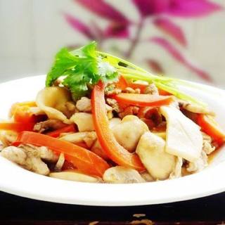 蘑菇炒肉片