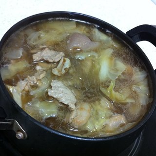 猪肉圆白菜炖粉条