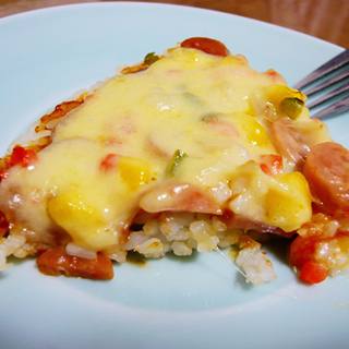 香肠米饭小披萨