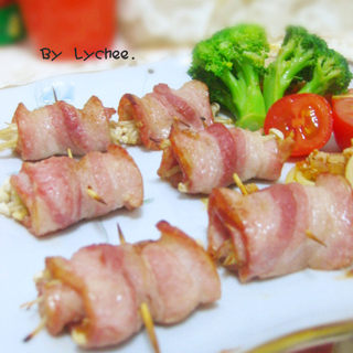 烤培根金针菇卷