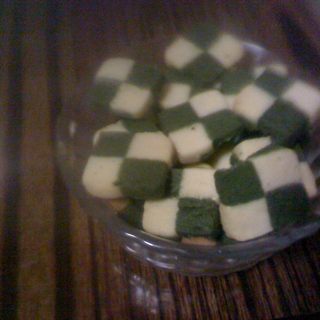 抹茶棋格饼干