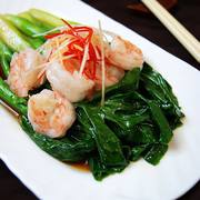 白灼芥蓝虾仁