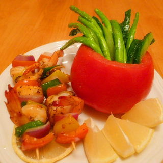 海鲜芦笋番茄杯