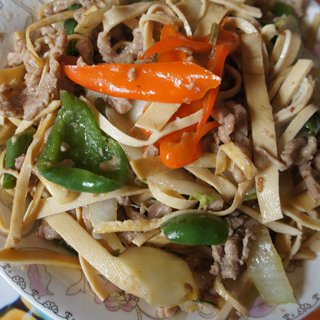 娃娃菜百叶肉丝