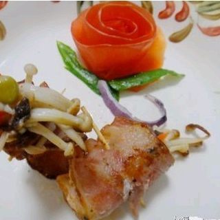 黑胡椒培根蔬菜卷