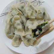 油菜虾仁水饺