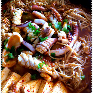 韩味辣白菜豆腐锅