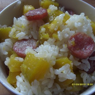 香肠南瓜饭