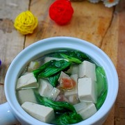 青菜瑶柱豆腐汤