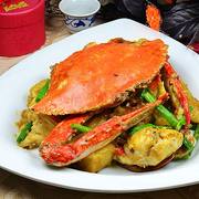 梭子蟹炒赤豆糕