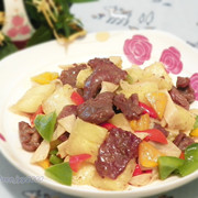 菠萝炒牛肉