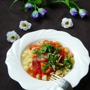 虾仁番茄空心面